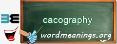 WordMeaning blackboard for cacography